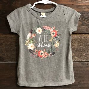 Wild at heart vneck tee